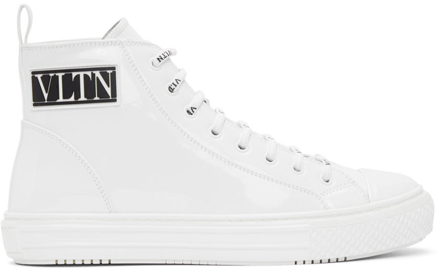 valentino high top sneakers white