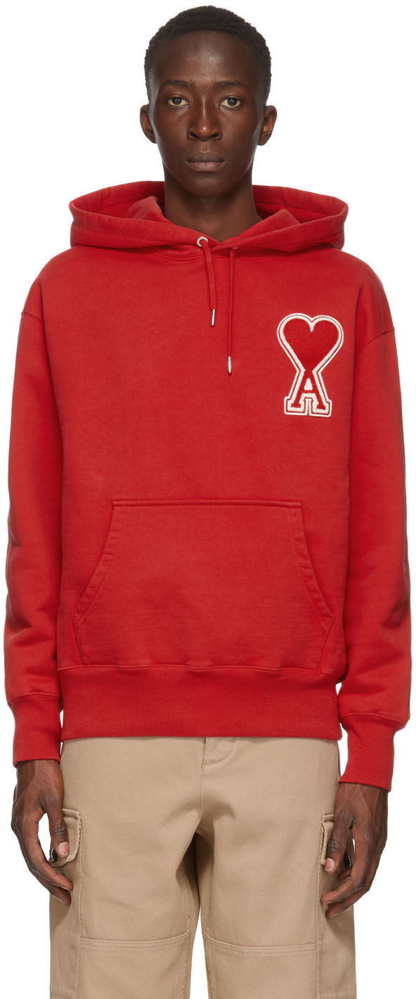 red hoodie oversized