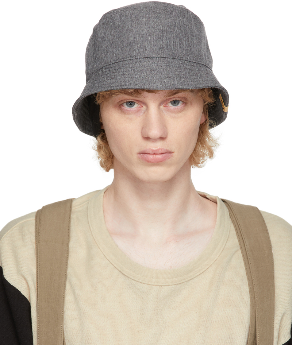 Visvim: Grey Dome Flap Hat | SSENSE UK