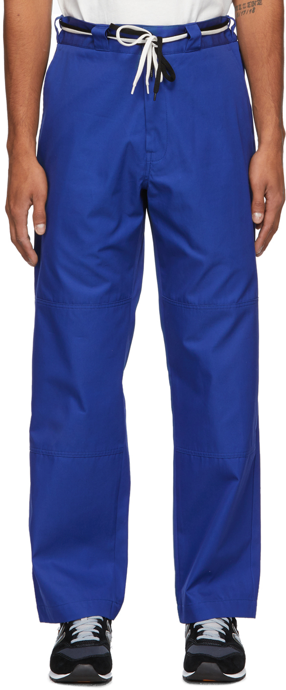 4SDESIGNS: Navy HD Twill Work Trousers | SSENSE