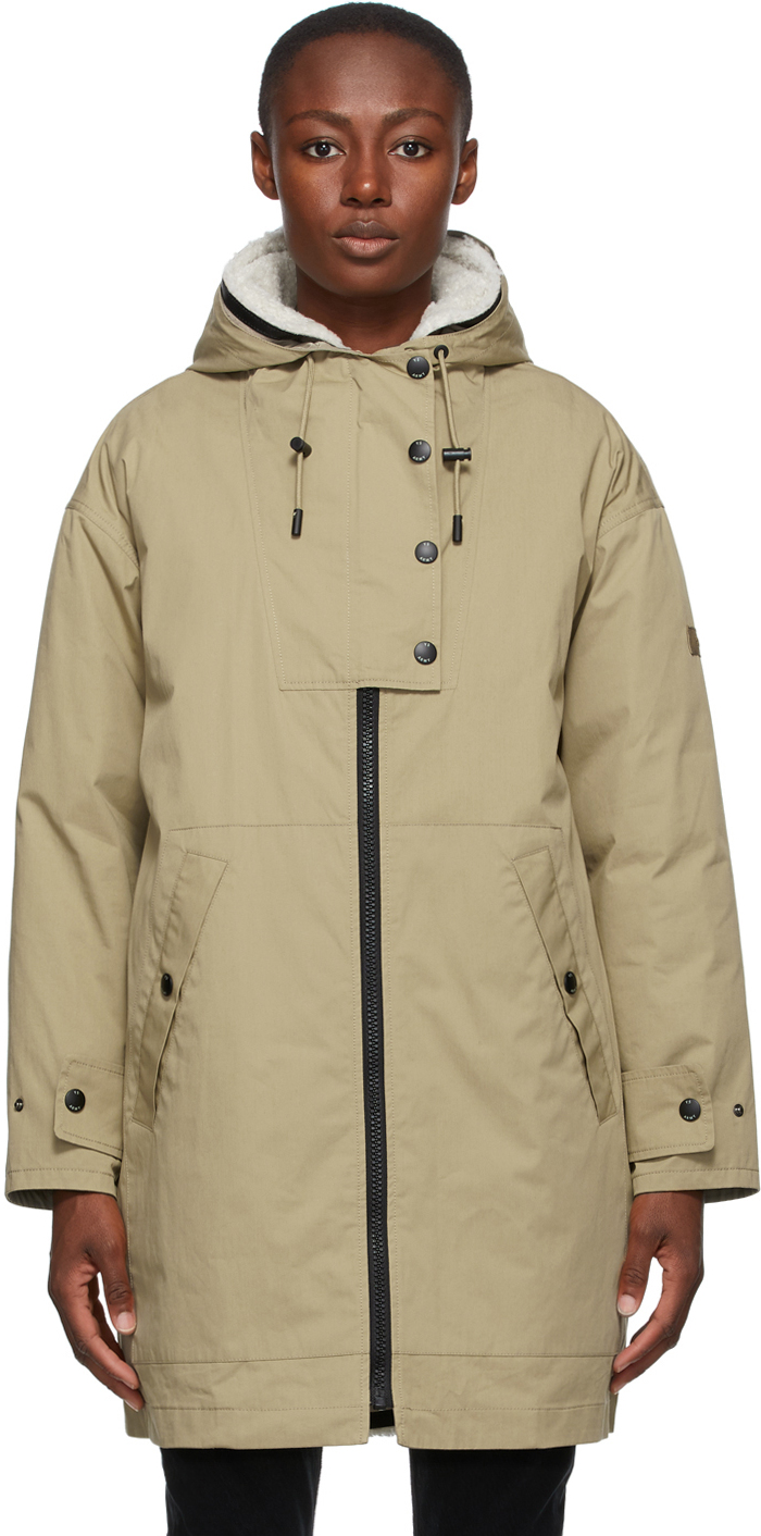 yves salomon shearling trimmed parka