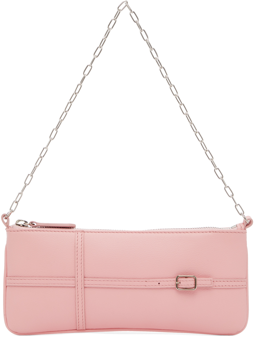 Abra: Pink Belt Baguette Bag | SSENSE Canada