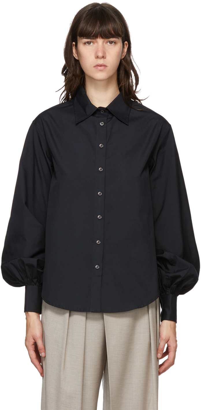 ANNA QUAN: Black Castiglia Shirt | SSENSE