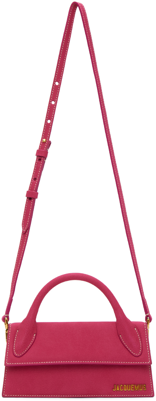 jacquemus pink long le chiquito clutch