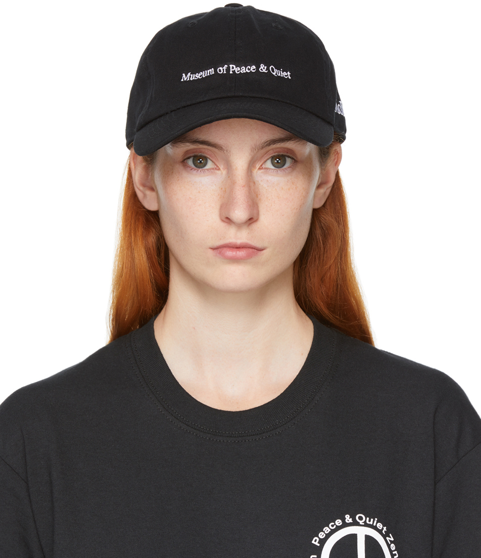 Museum of Peace & Quiet: Black MOPQ Cap | SSENSE