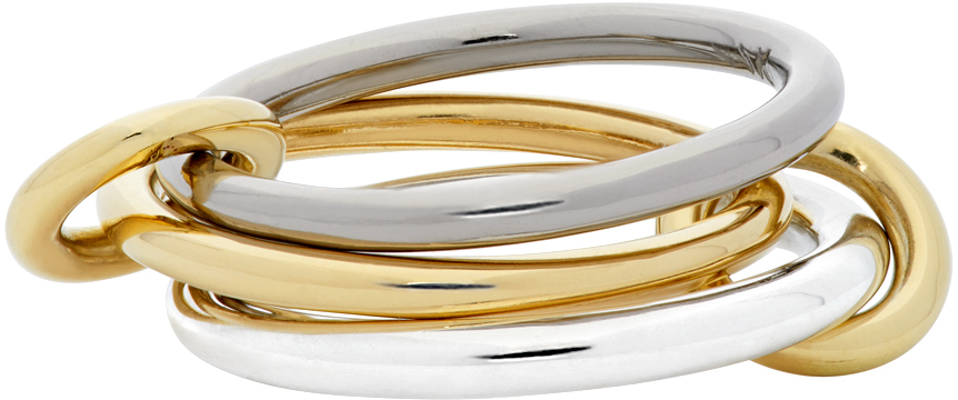 Spinelli Kilcollin Silver & Gold Fauna Three-Link Ring