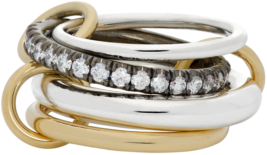 Spinelli Kilcollin Silver Gold Janssen Four Link Ring 202558F011018