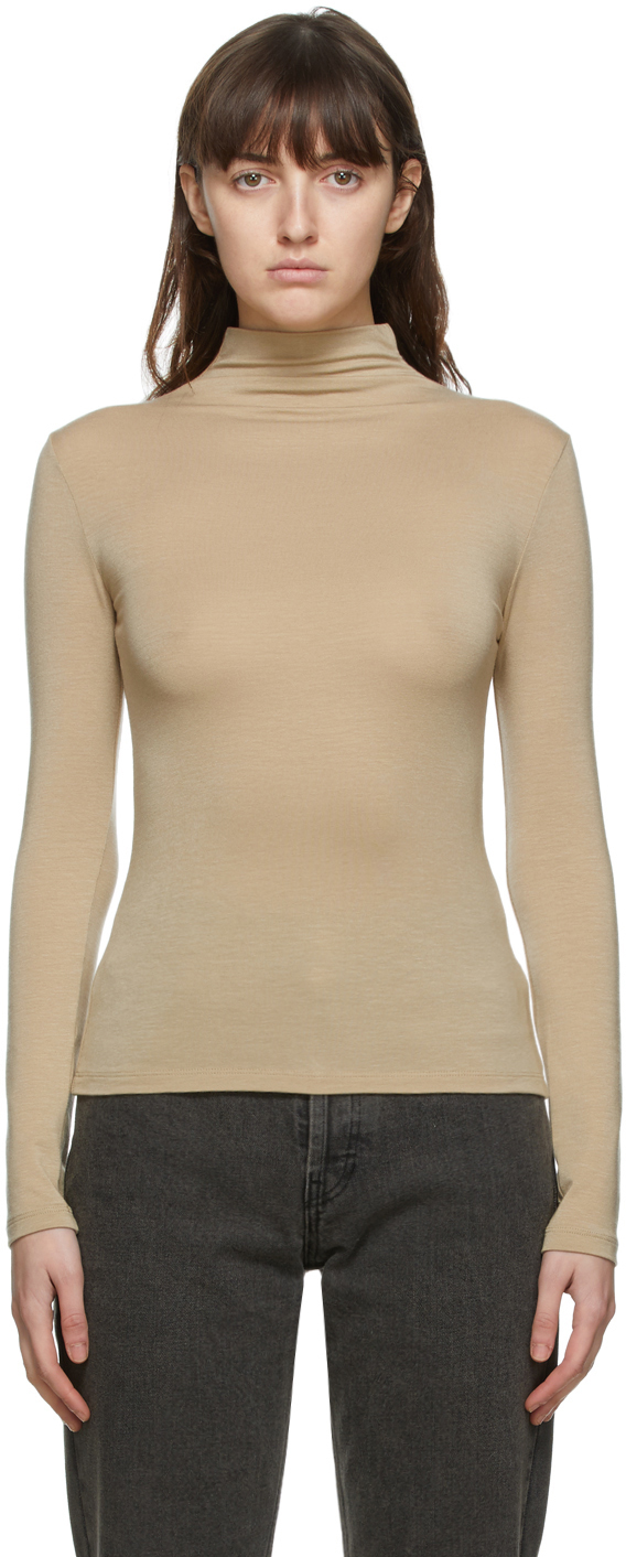 Blossom: Beige Elin Turtleneck | SSENSE