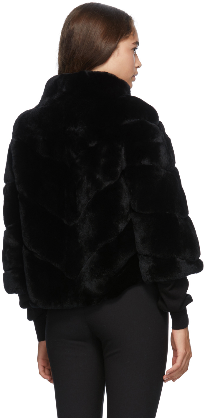 yves salomon rabbit fur jacket