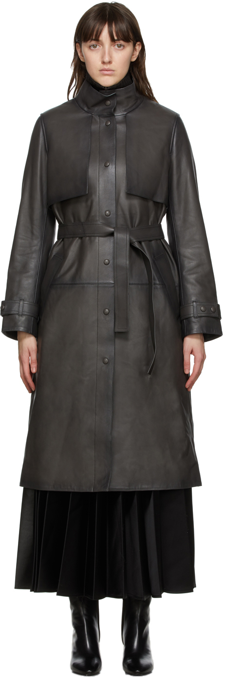 black button down coat