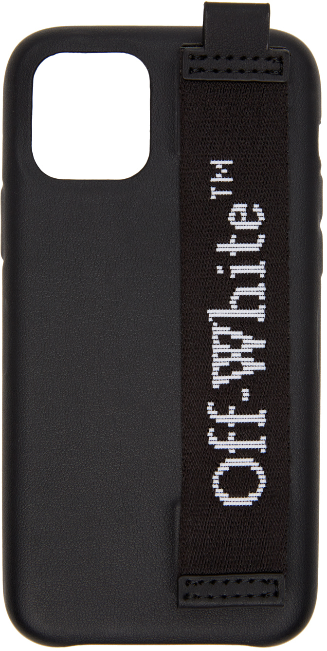 Off-White: Black Industrial Logo iPhone 11 Pro Case | SSENSE