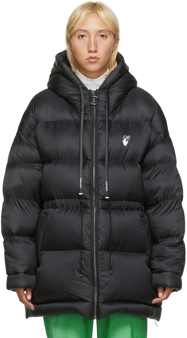 black belted puffer jacket