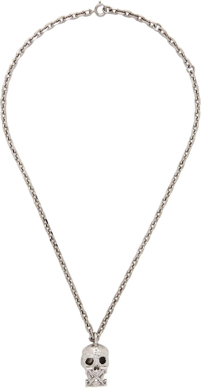 Off-White: Silver Chain Punk Necklace | SSENSE