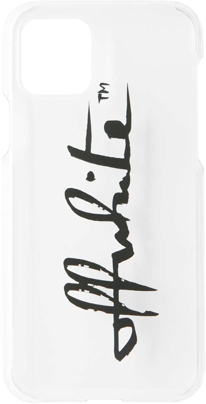 Transparent Logo iPhone Case by Off-White SSENSE
