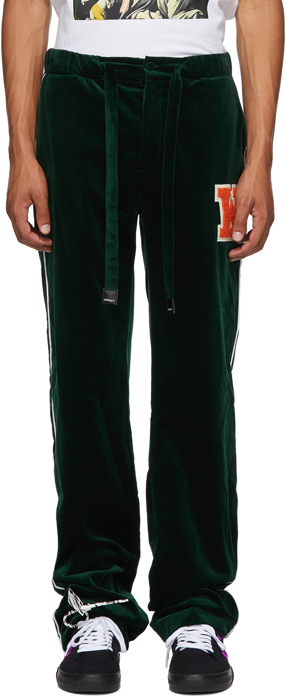 off white velvet pants