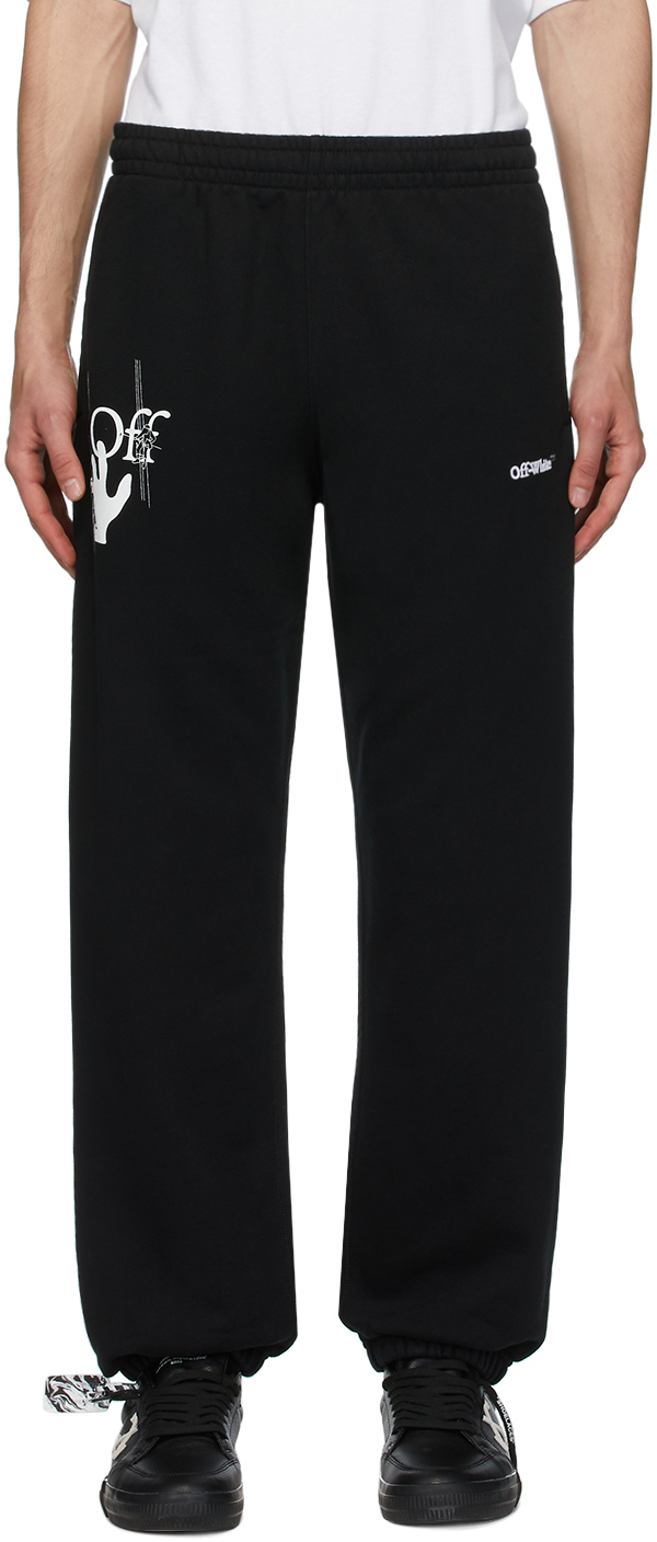 off white black trousers