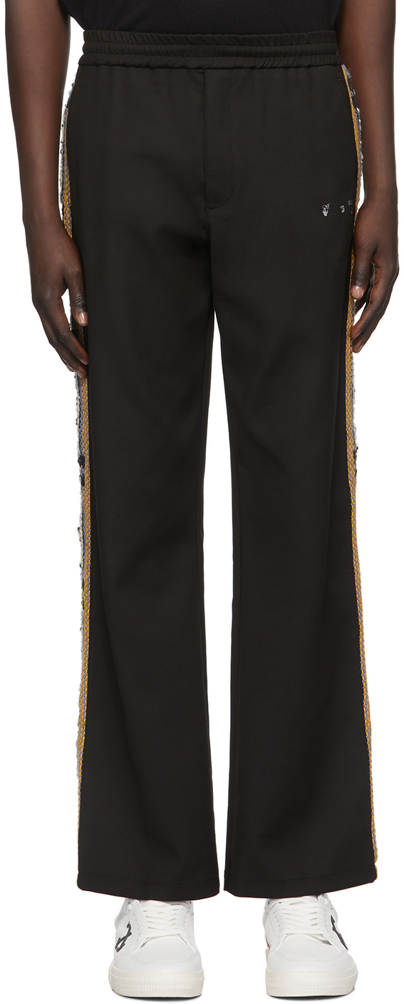 off white black track pants