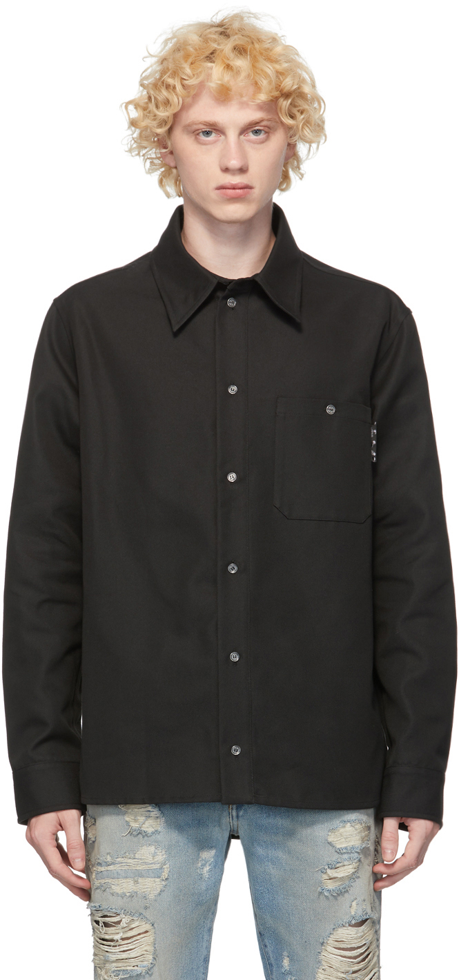 Off White Black Logo Work Shirt Ssense