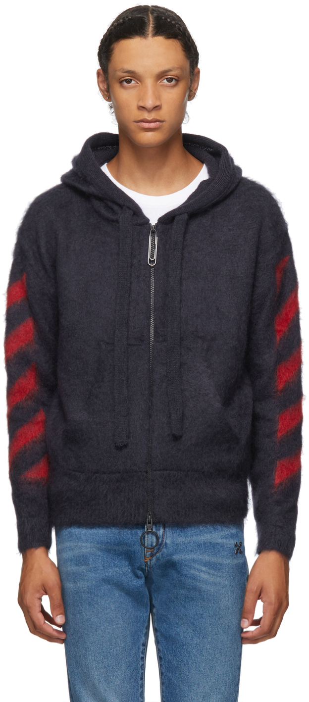 navy off white hoodie