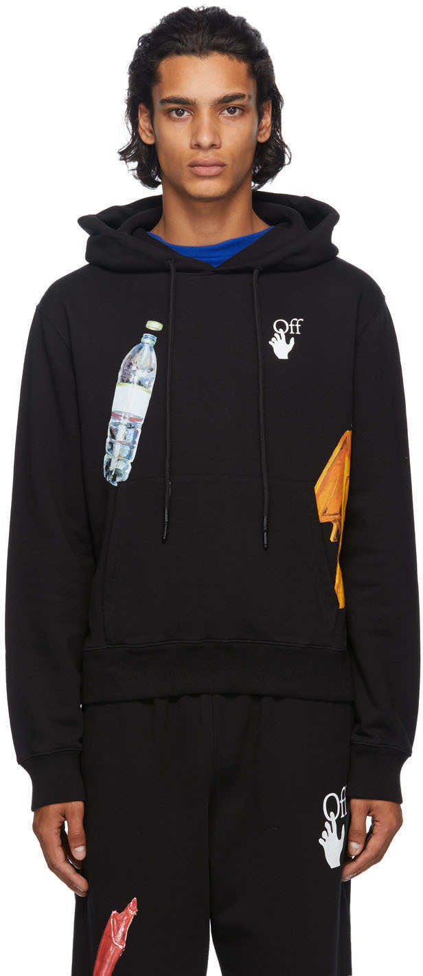 off white hoodie zip up