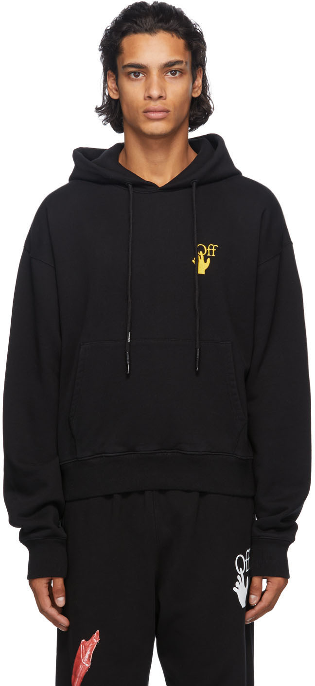 Black Worldwide Over Hoodie by Off-White on Sale