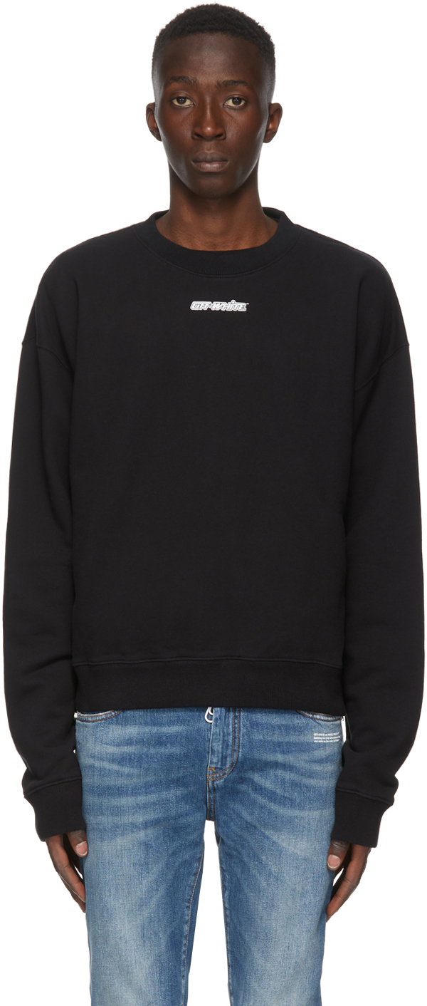 Off-White: Black & Blue Marker Arrows Sweatshirt | SSENSE Canada