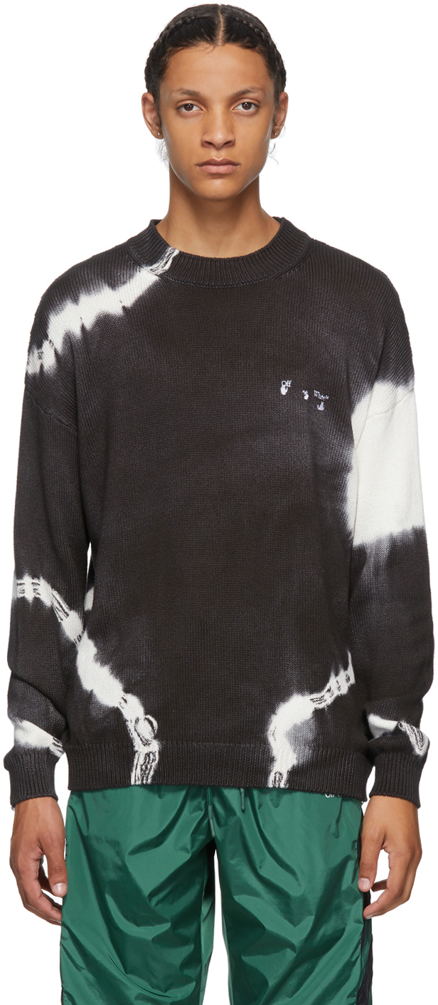 black tie dye crewneck