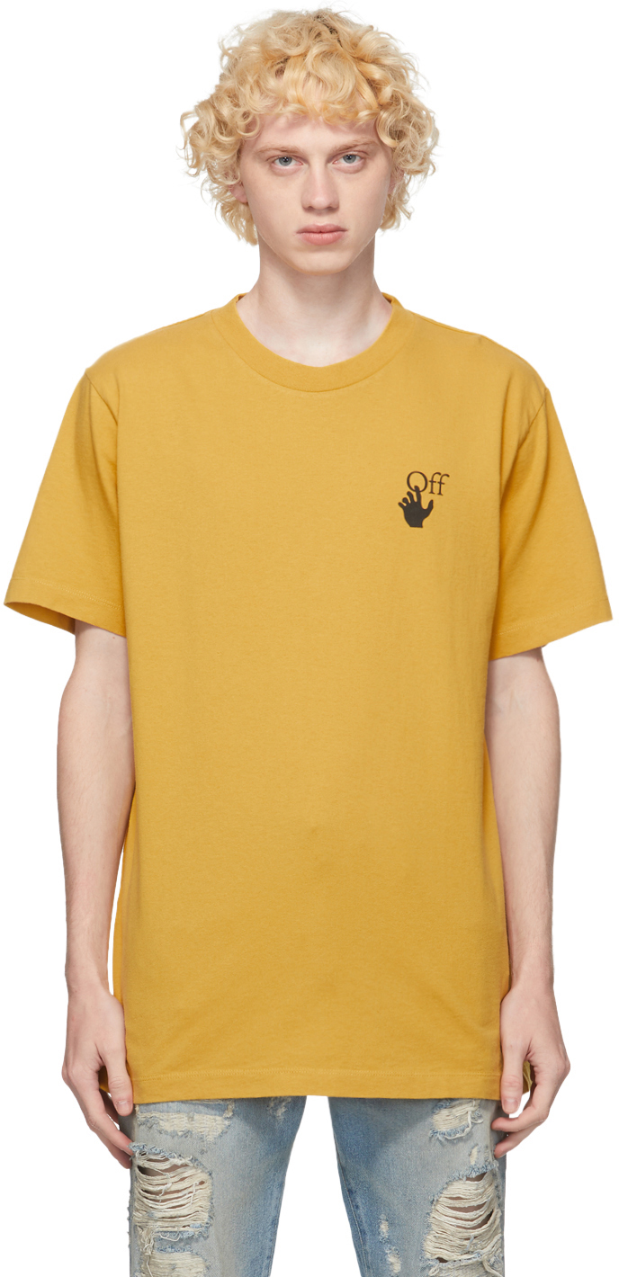 Off-White: Yellow Agreement T-Shirt | SSENSE