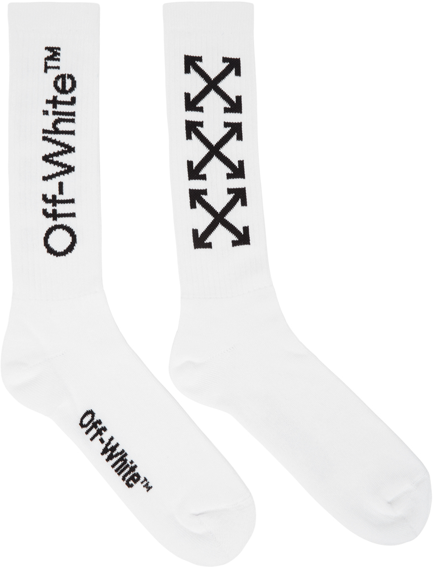 Off-White: White Arrows Socks | SSENSE