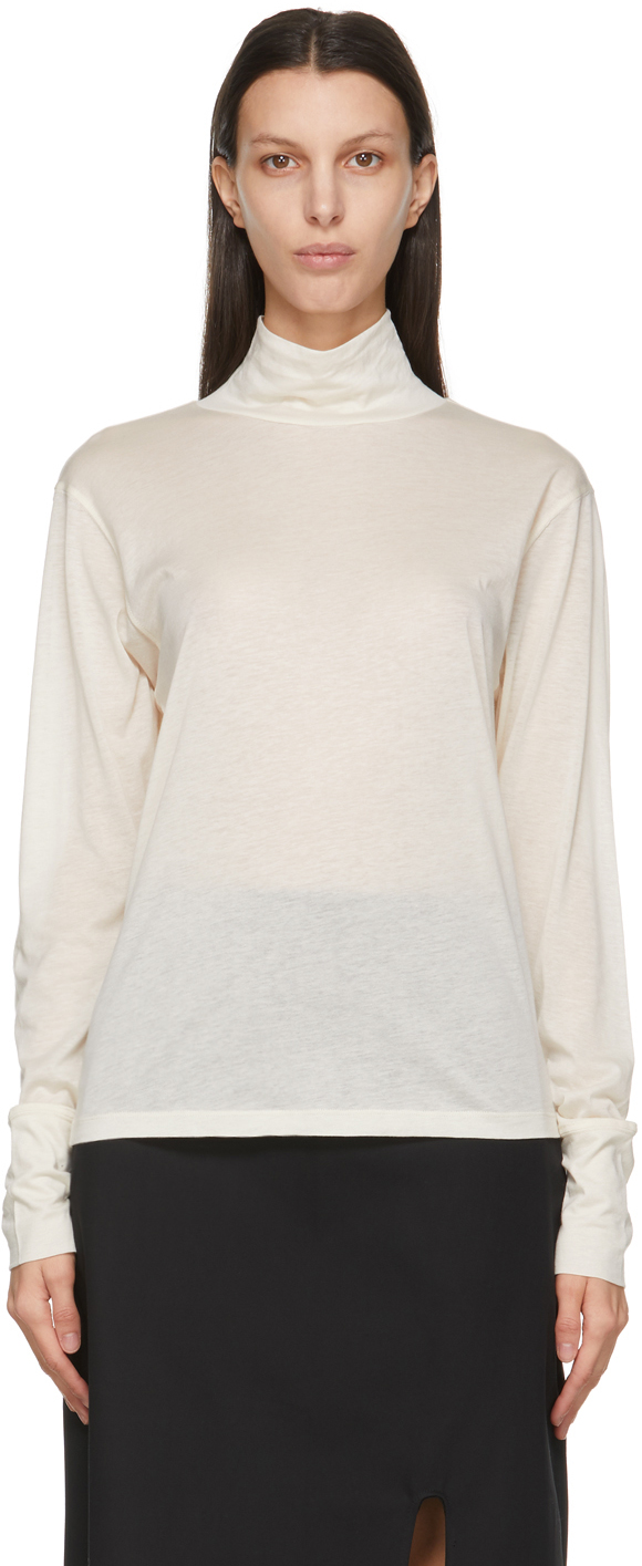 designer white turtleneck