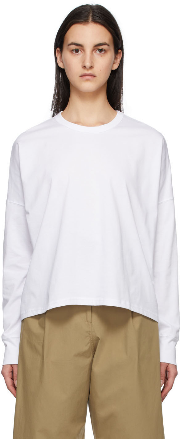Studio Nicholson: White Loop Long Sleeve T-Shirt | SSENSE
