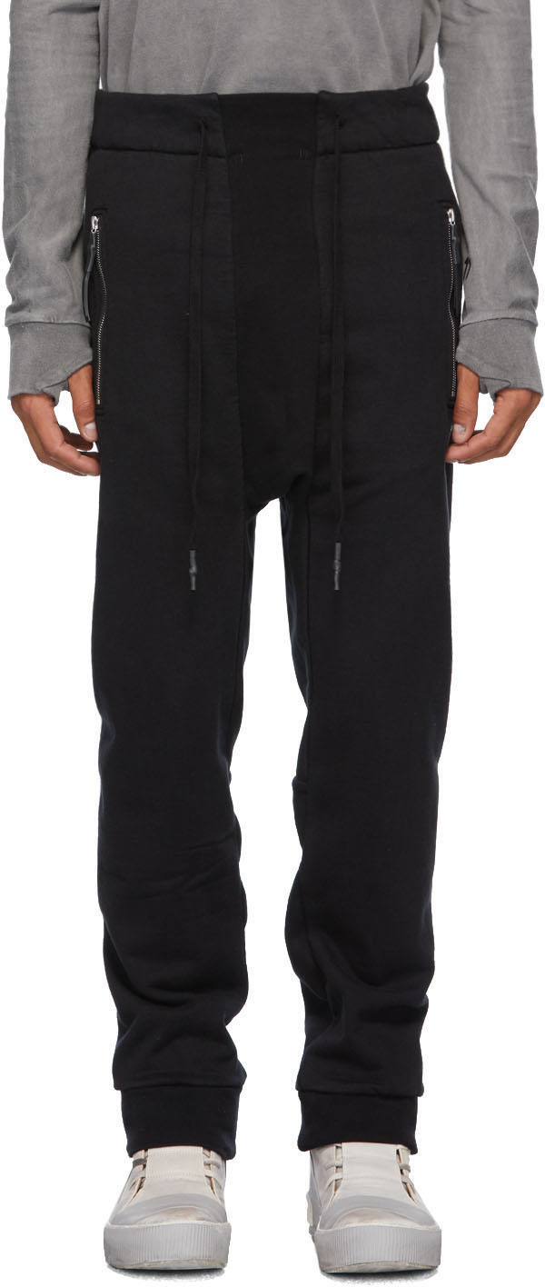 11 by Boris Bidjan Saberi Black Fleece Lounge Pants SSENSE