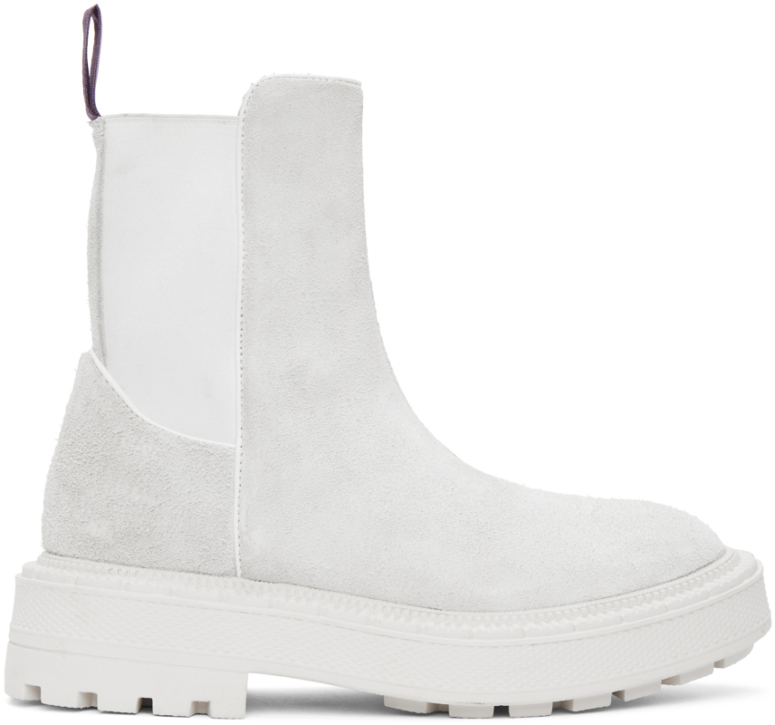 Eytys: Off-White Suede Rocco Boots 