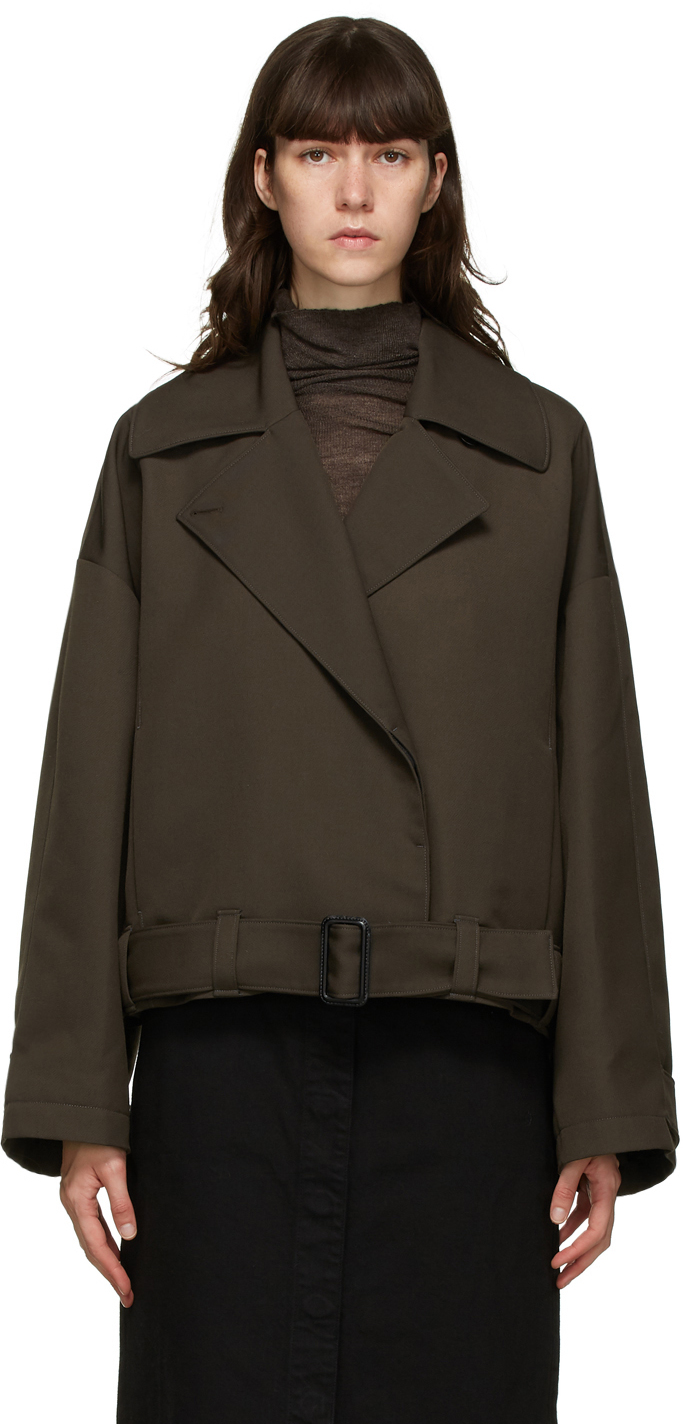 LEMAIRE: Brown Wool Oversize Jacket | SSENSE