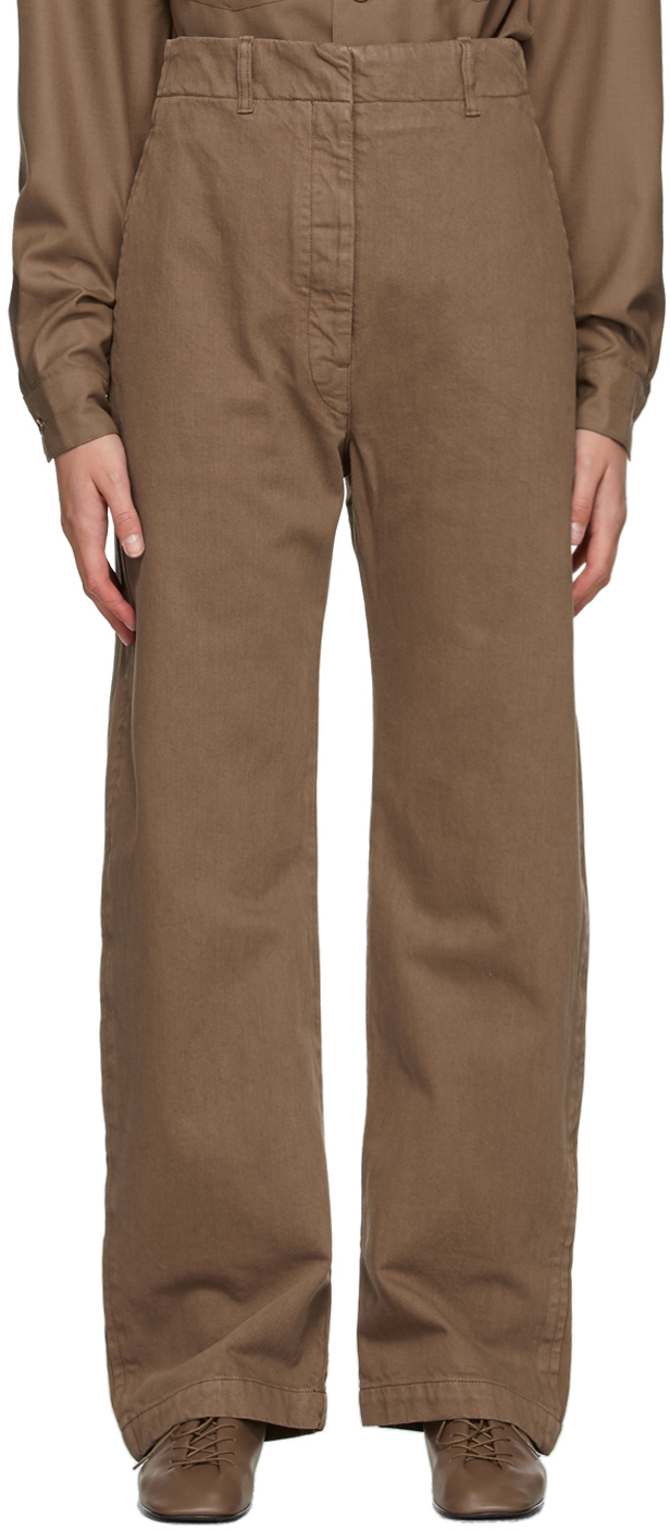 brown denim pants