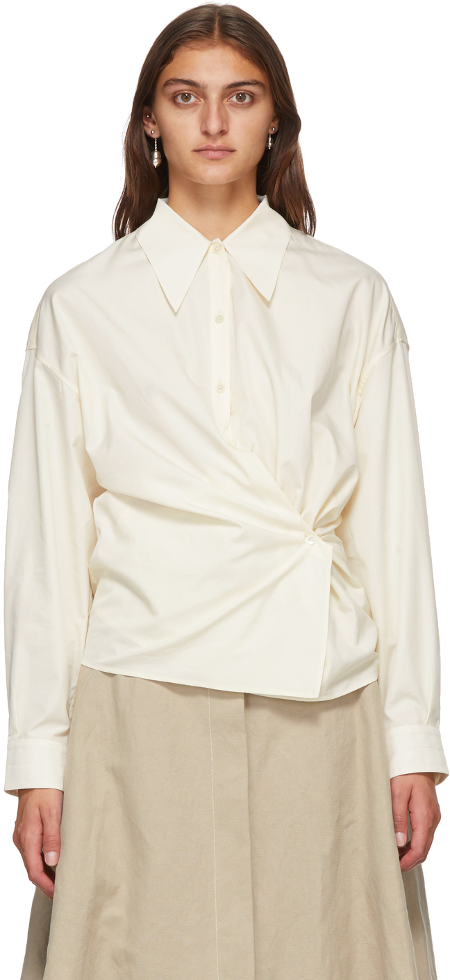 LEMAIRE: Off-White Twisted Shirt | SSENSE