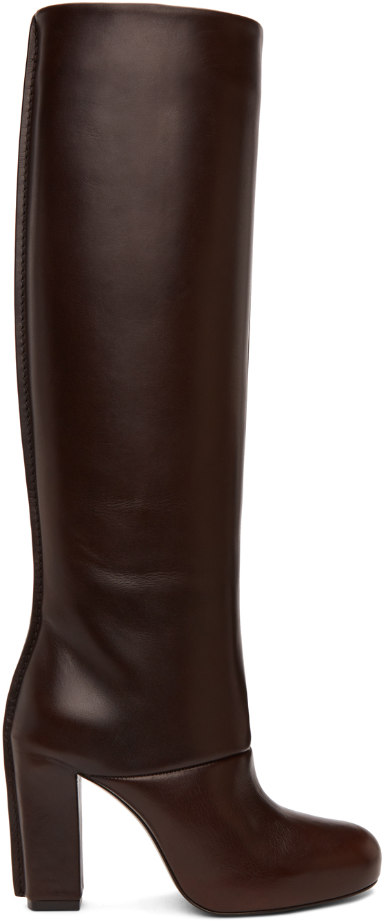 tall leather heel boots