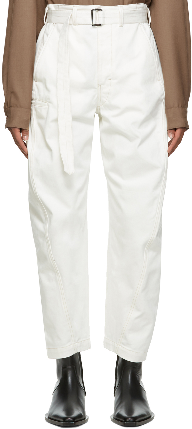 LEMAIRE: White Heavy Twisted Jeans | SSENSE Canada