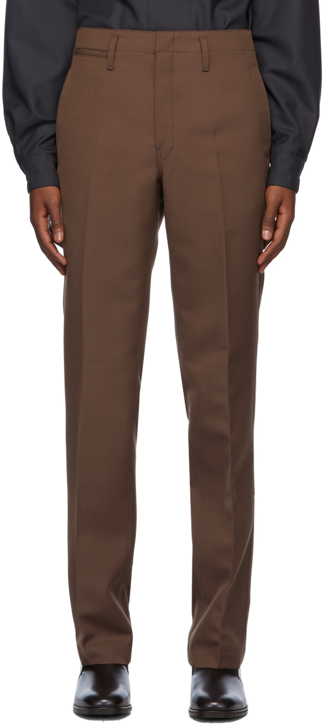 Lemaire Brown Straight-Leg Trousers