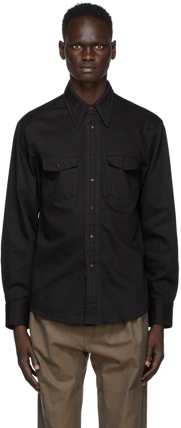 Lemaire Black Western Shirt