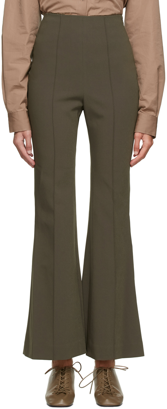 LOW CLASSIC Khaki Bootcut Trousers SSENSE UK