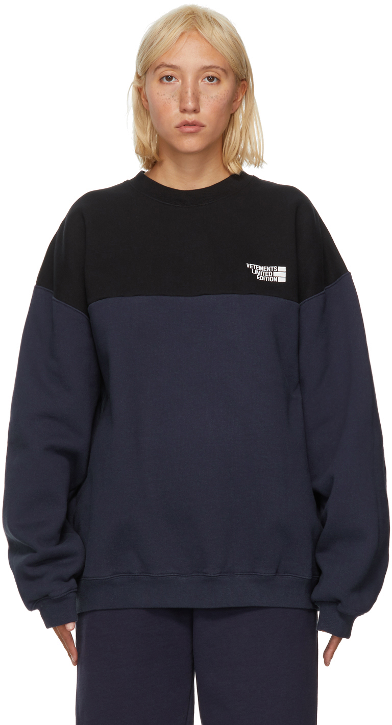 vetements blue hoodie