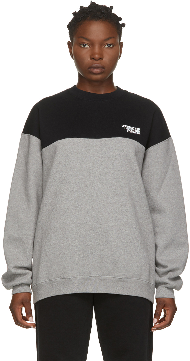 black and grey sweatshirt