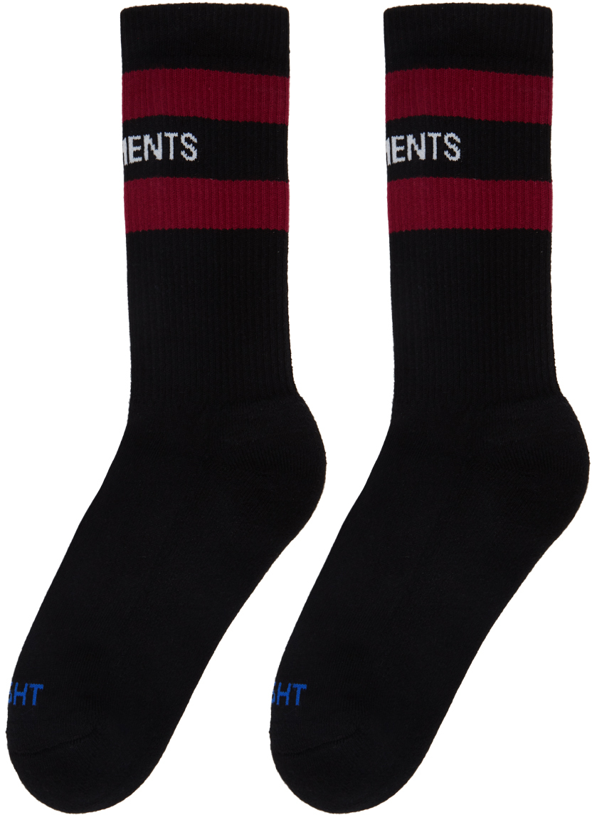 vetements reebok black socks