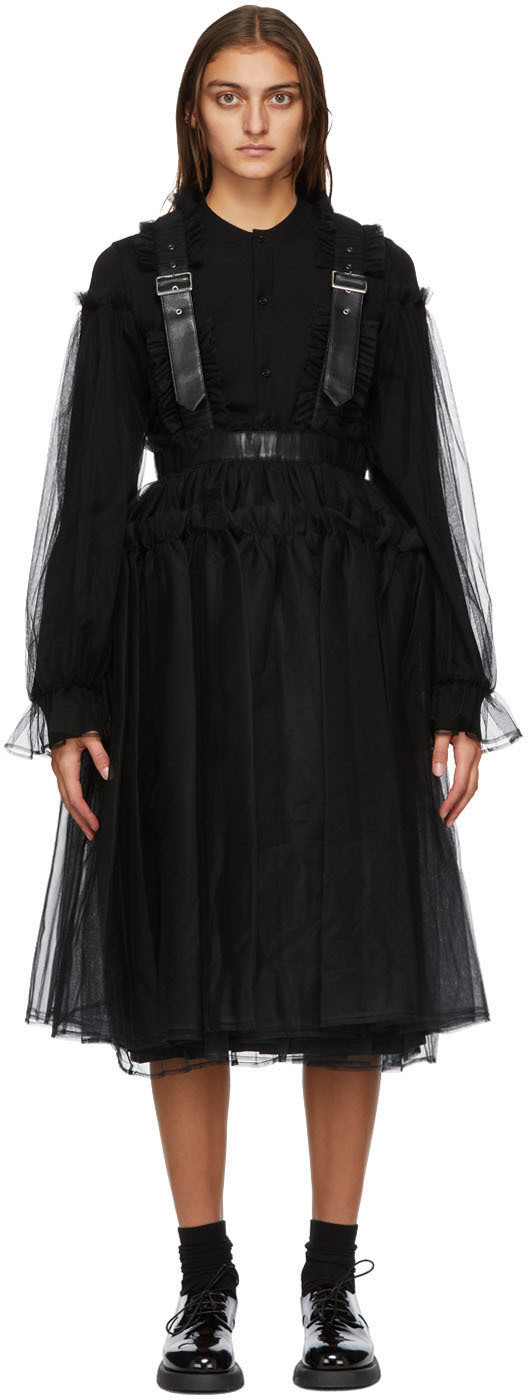 Noir Kei Ninomiya: Black Suspender Dress | SSENSE Canada