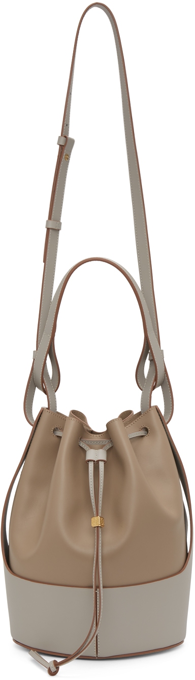 Loewe グレー & トープ Balloon バッグ