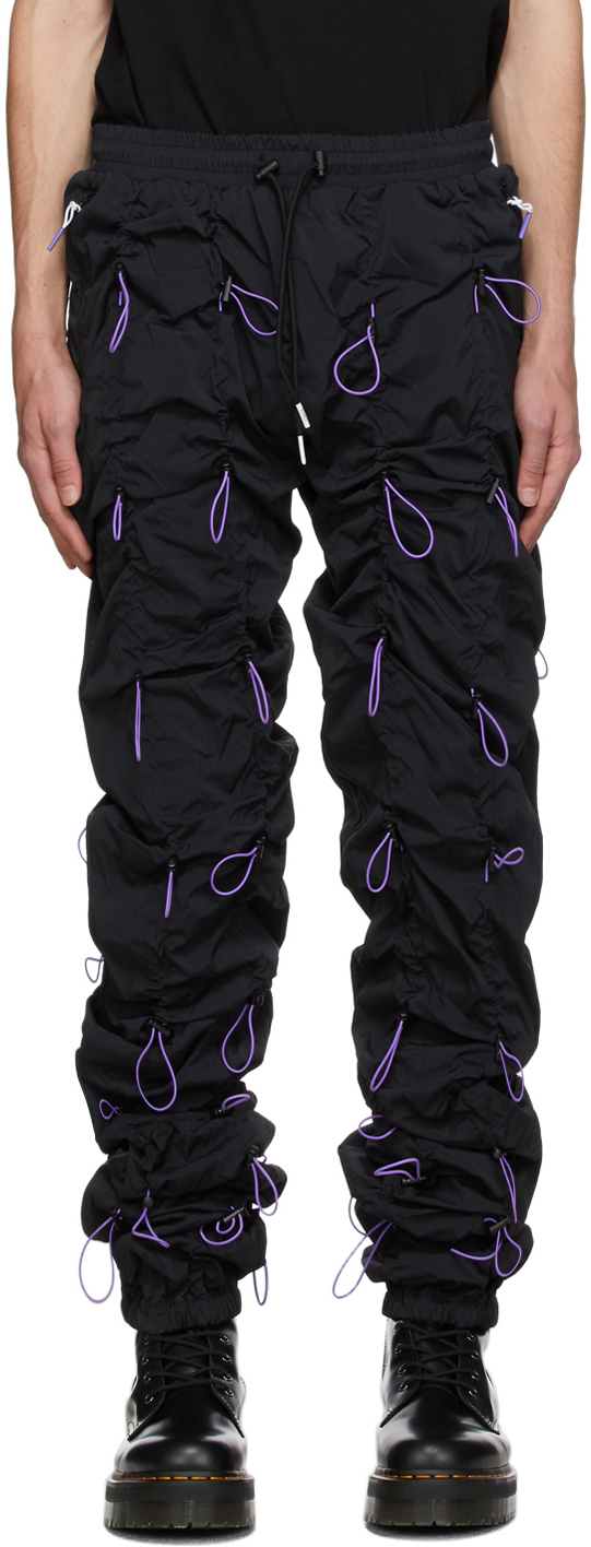 99%IS-: Black & Purple Gobchang Lounge Pants | SSENSE