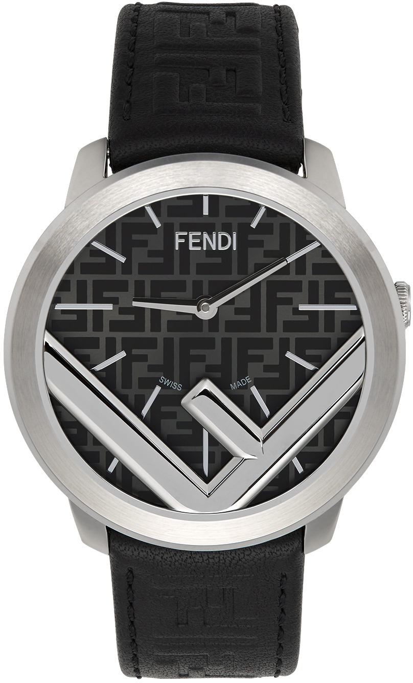 Fendi: Black & Silver Run Away 'F is Fendi' Watch | SSENSE UK