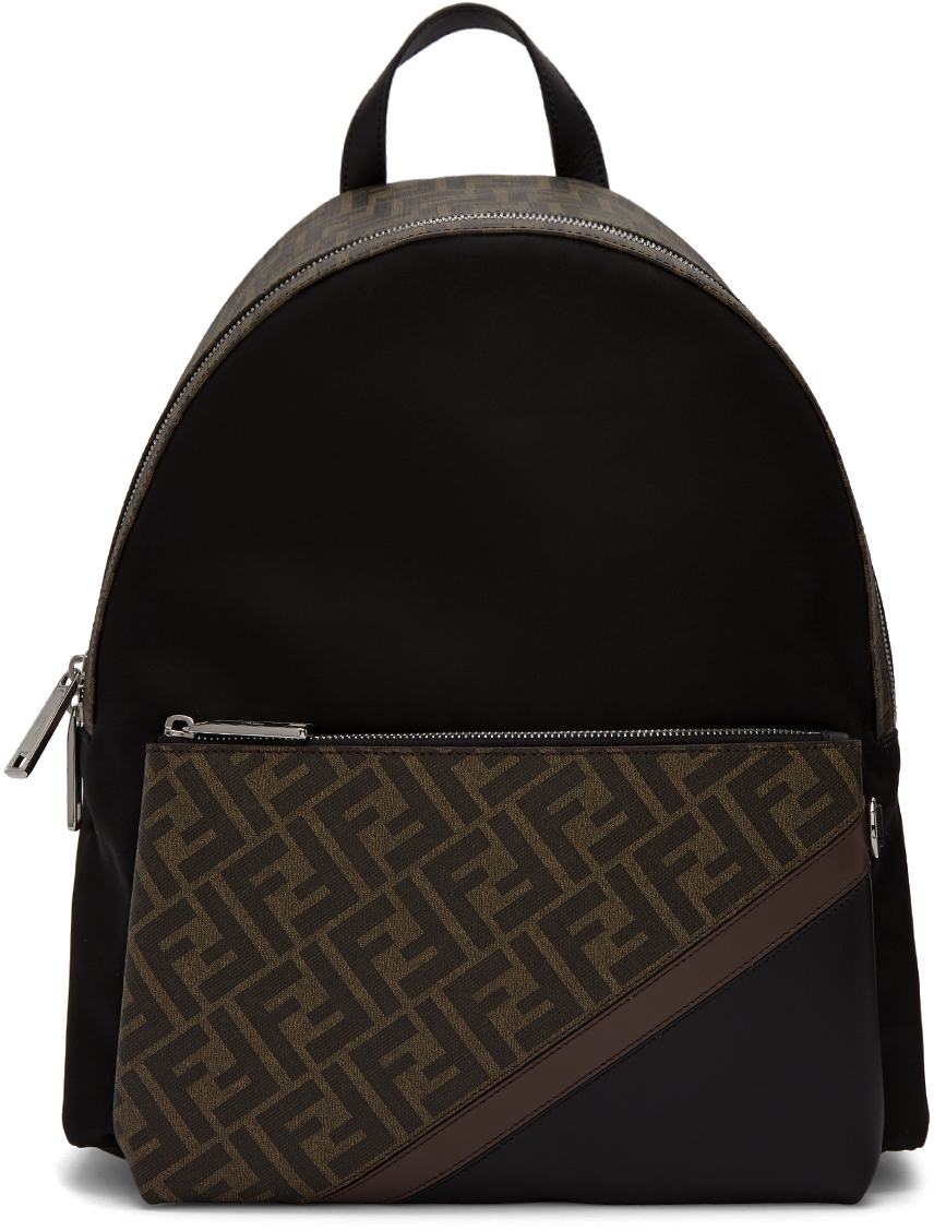 Fendi Black Forever Fendi Fabric Backpack 202693M166144