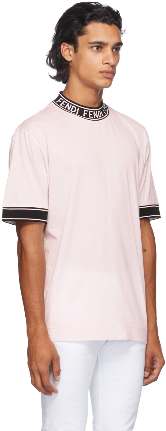 Fendi T-shirt Logo Clothing in Pink for Men